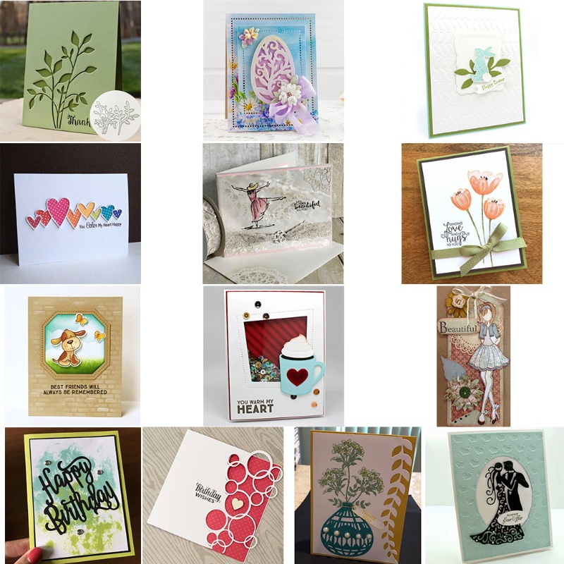 Khuôn Cắt Giấy Làm Từ Kim Loại Hình Hoa Tulip Trang Trí Scrapbook Thẻ