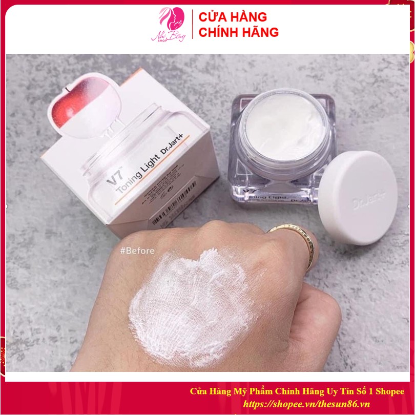 Kem trắng da - Kem v7 mini dưỡng trắng da chuyên sâu và mờ thâm nám V7 Toning Light Dr.jart + 15ml