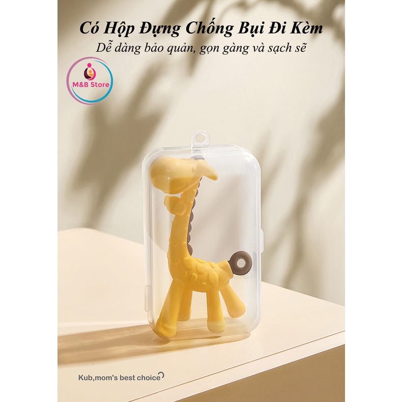 Gặm Nướu Silicon Cao Cấp Hình Hươu, Mềm Mại, Đàn Hồi Cao - KUB