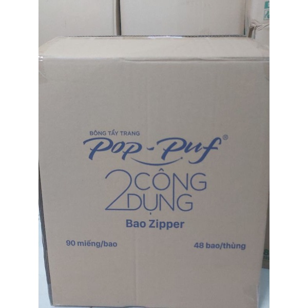 BÔNG TẨY TRANG POPPUF 2 CÔNG DỤNG(bao zipper)