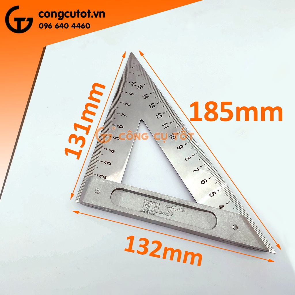 Thước ke góc tam giác vuông (150mm,200mm) LS+ Kapusi K-2597