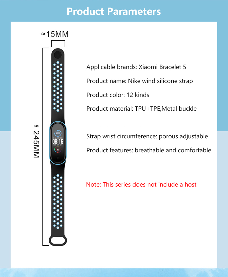 Two- Color Strap Sport Silicone Watch Wrist Bracelet Mi Band Strap Accessories Bracelet Smart For Xiaomi Mi Band 5 Strap