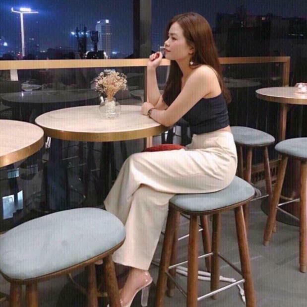 Quần ống rộng suông khoá trước