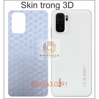 Miếng dán mặt lưng skin carbon Xiaomi Redmi Note 10 / Note 10s / Note 10 Pro (2021)
