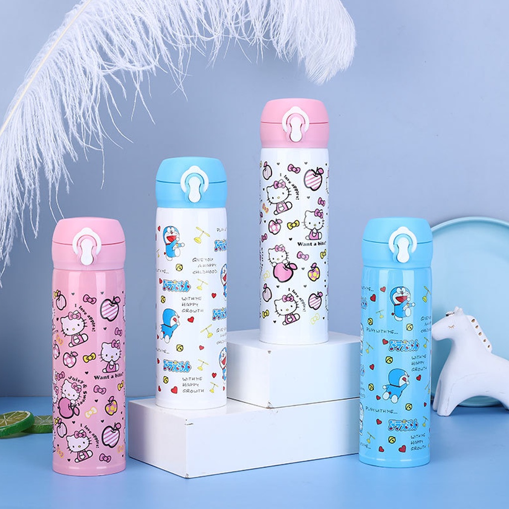 Bình giữ nhiệt hello kitty doremon 500ml