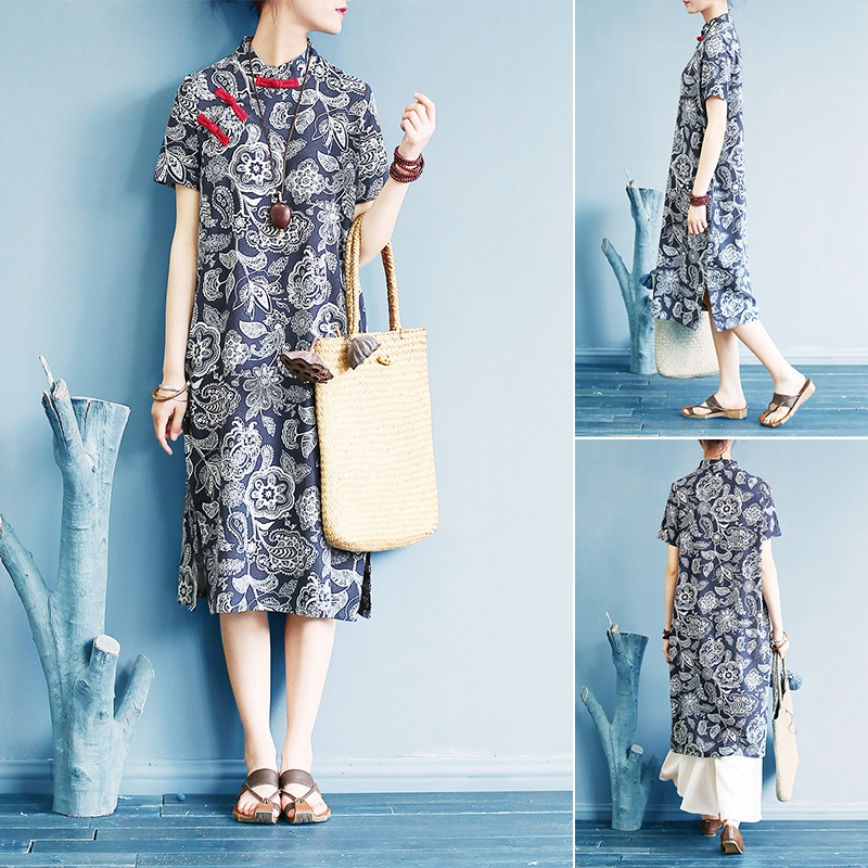 Đầm suông ngắn tay in họa tiết cách điệu thời trang dành cho nữ Zanzea | BigBuy360 - bigbuy360.vn