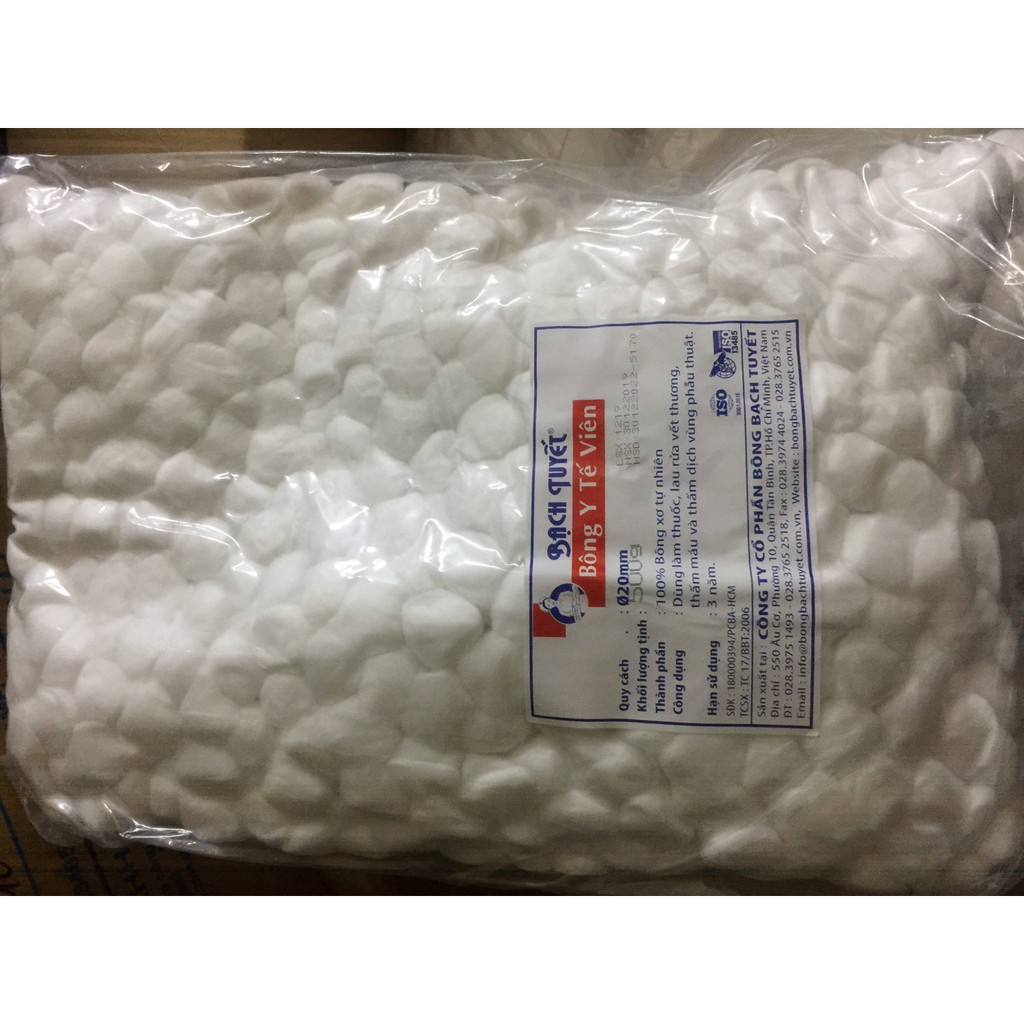 Bông viên Bạch Tuyết, bịch 500gram