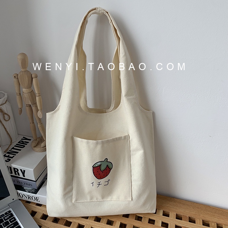 Túi Vải Canvas Đeo Vai Thiết Kế Đơn Giản Thời Trang
