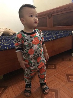 Bộ cotton bozip bé trai