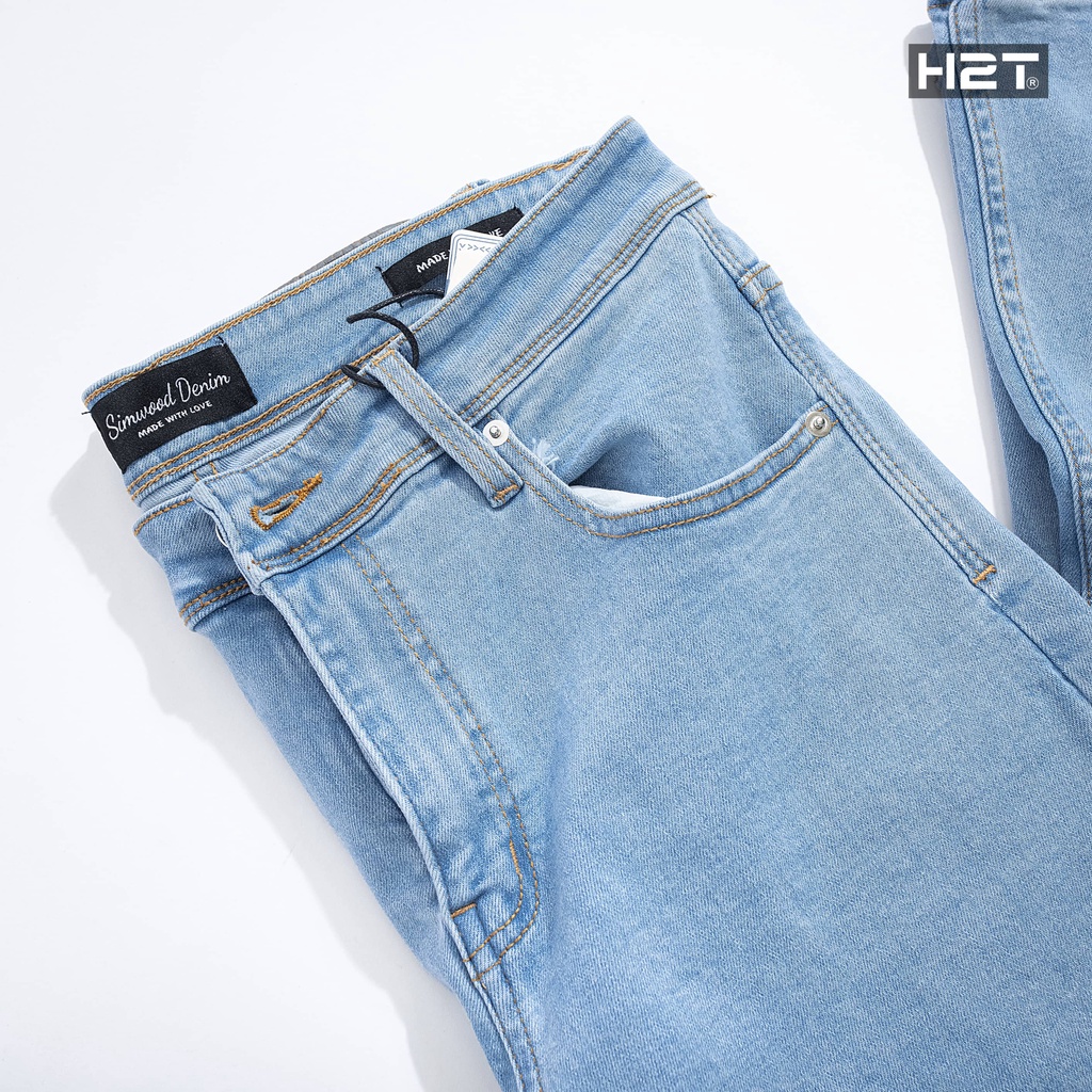 Quần Jean Nam Basic H2T Kiểu Dáng Skinny Cực Tôn Dáng, Chất Liệu Bò SIMWOOD DENIM Thoải Mái, Không Gây Khó Chịu 1196 | BigBuy360 - bigbuy360.vn