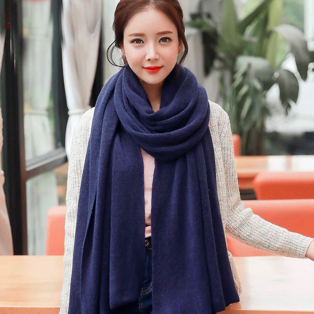 Epoch Khăn Choàng Cổ Vải Cashmere Màu Trơn Giữ Ấm Mùa Thu Đông Cho Nam Và Nữ