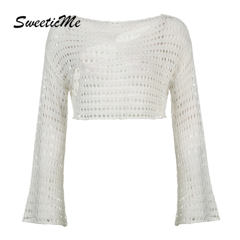 Áo Kiểu Dáng Rộng Hở Rốn Gợi Cảm Hàng Mới SweeticMe   Dành Cho Bạn Nữ