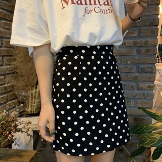 Chân váy chấm bi ulzzang dáng A ( có ảnh thật )