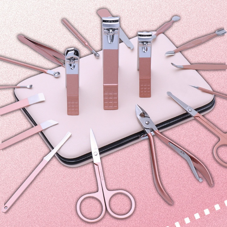 Bộ Dụng Cụ Làm Móng Tay Móng Chân 18 Chi Tiết Bộ Bấm Móng Tay Bằng Thép Không Gỉ Chuyên Nghiệp