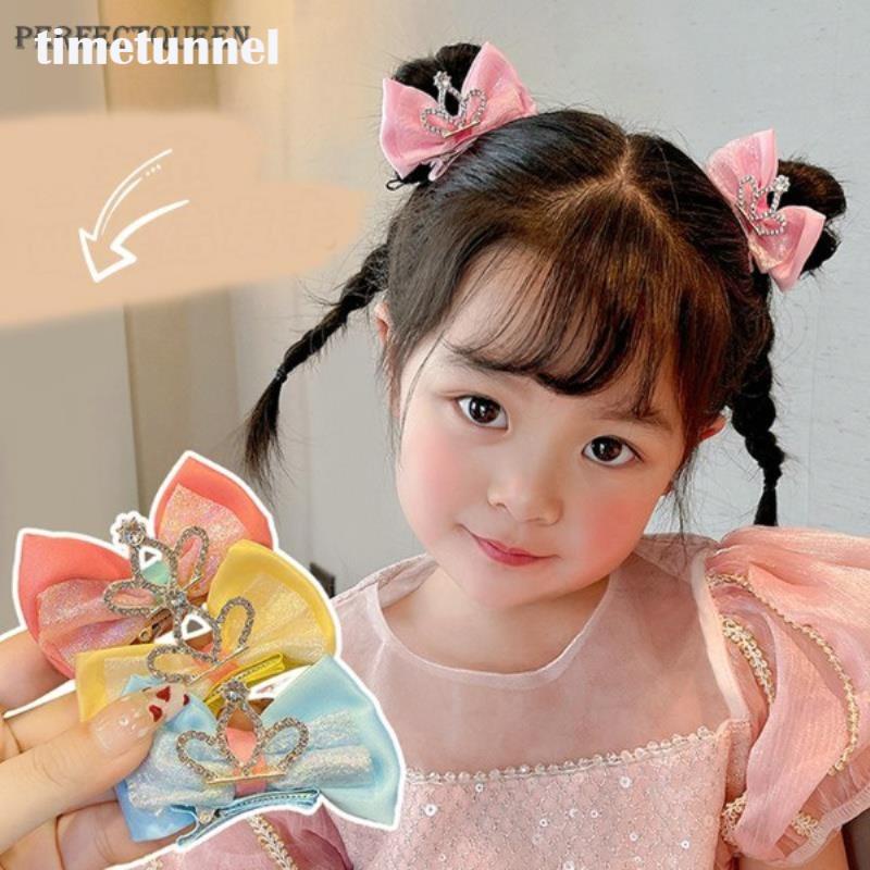 Bộ Kẹp Tóc Đính Nơ Xinh Xắn Ngọt Ngào Cho Bé Gái