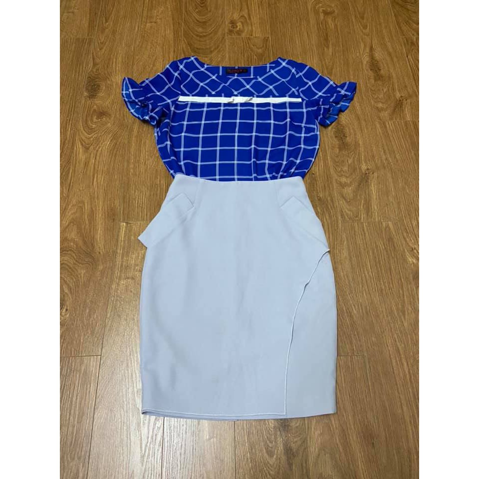 Bộ áo nem size M, chân váy elise size S