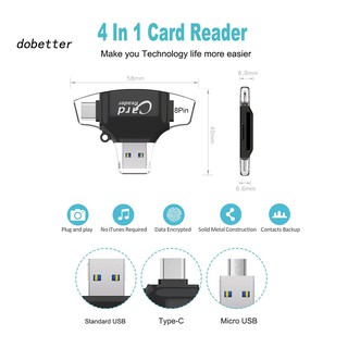 Đầu Đọc Thẻ Nhớ 4 Trong 1 Cho Iphone