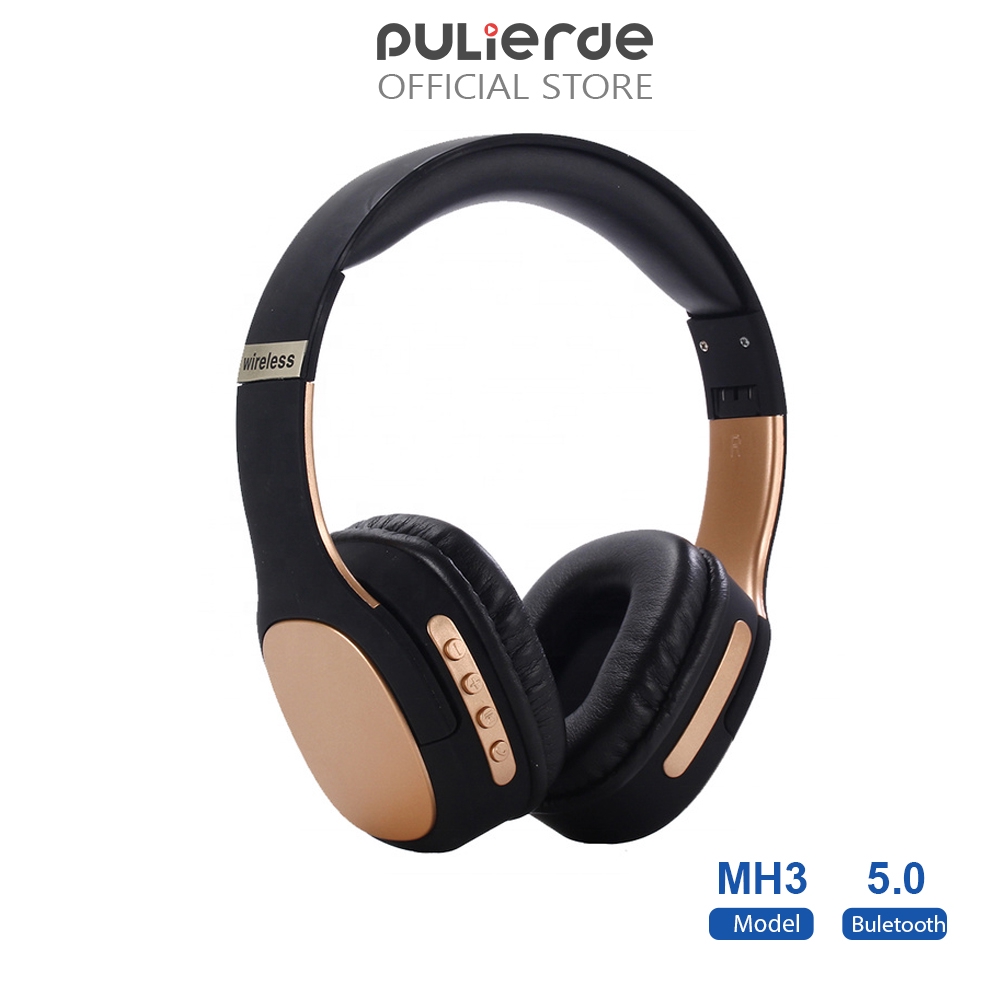 Tai Nghe Không Dây Pulierde MH3 Bluetooth 5.0 Chơi Game Chống Thấm Nước HIFI Loa Siêu Trầm 2020 Có Thể Gập Lại