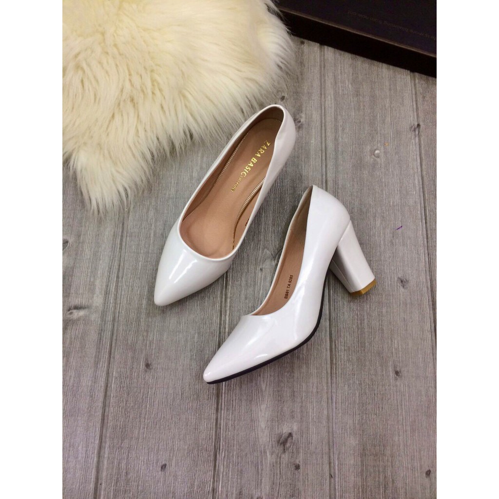 Giày cao gót nữ da bóng siêu hót lên chân cực điệu đà