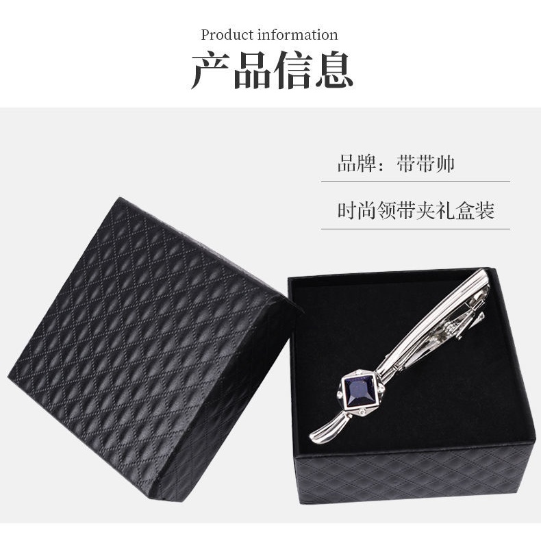 Kẹp Cà Vạt/Cà Vạt Đính Đá Màu Bạc Phong Cách Hàn Quốc Đơn Giản Thời Trang Cho Nam Và Nữ