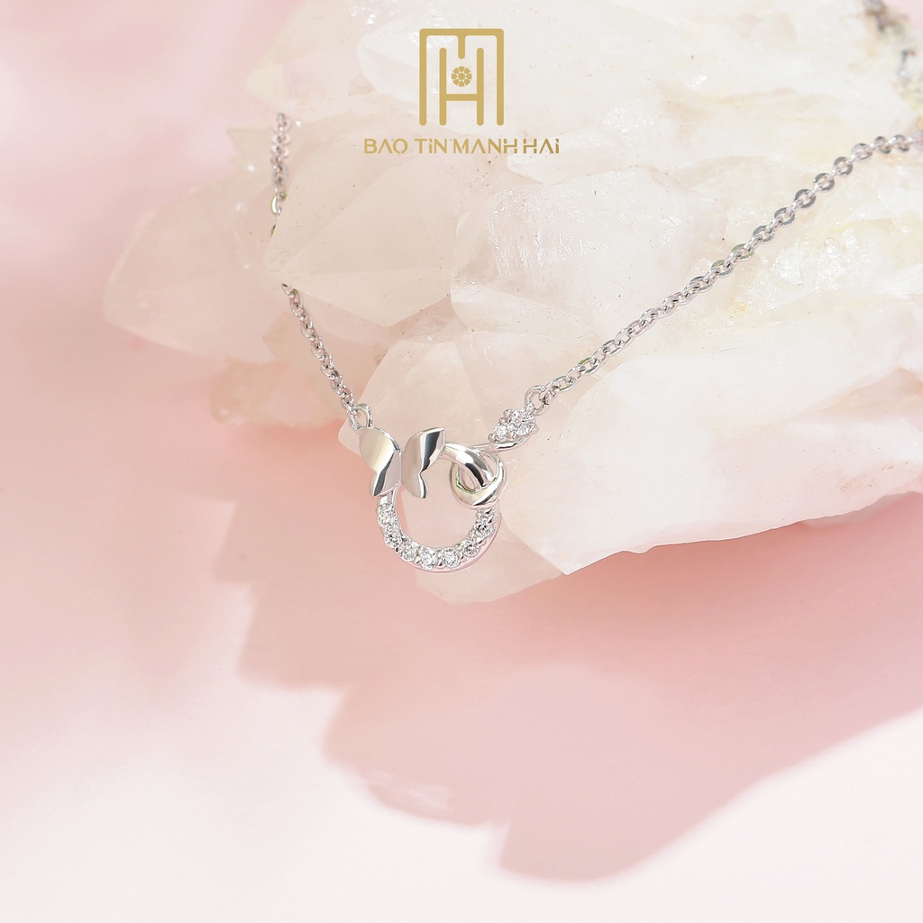 Dây chuyền bạc xi cao cấp bướm đậu mặt trời hi vọng phong cách HQ trẻ trung DB15 Bảo Tín Mạnh Hải