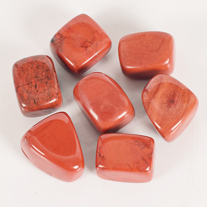 Viên đá thanh tẩy Red Jasper C13 vuông phong thủy chơi tarot