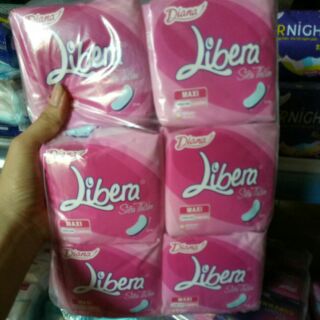 Bịch 6 gói băng vệ sinh Diana Libera siêu thấm không cánh 8 miếng maxi