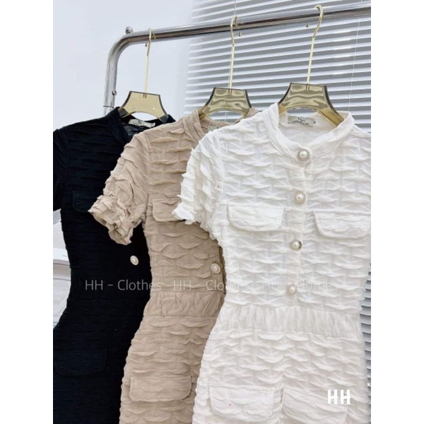 Váy body nhăn nắp túi