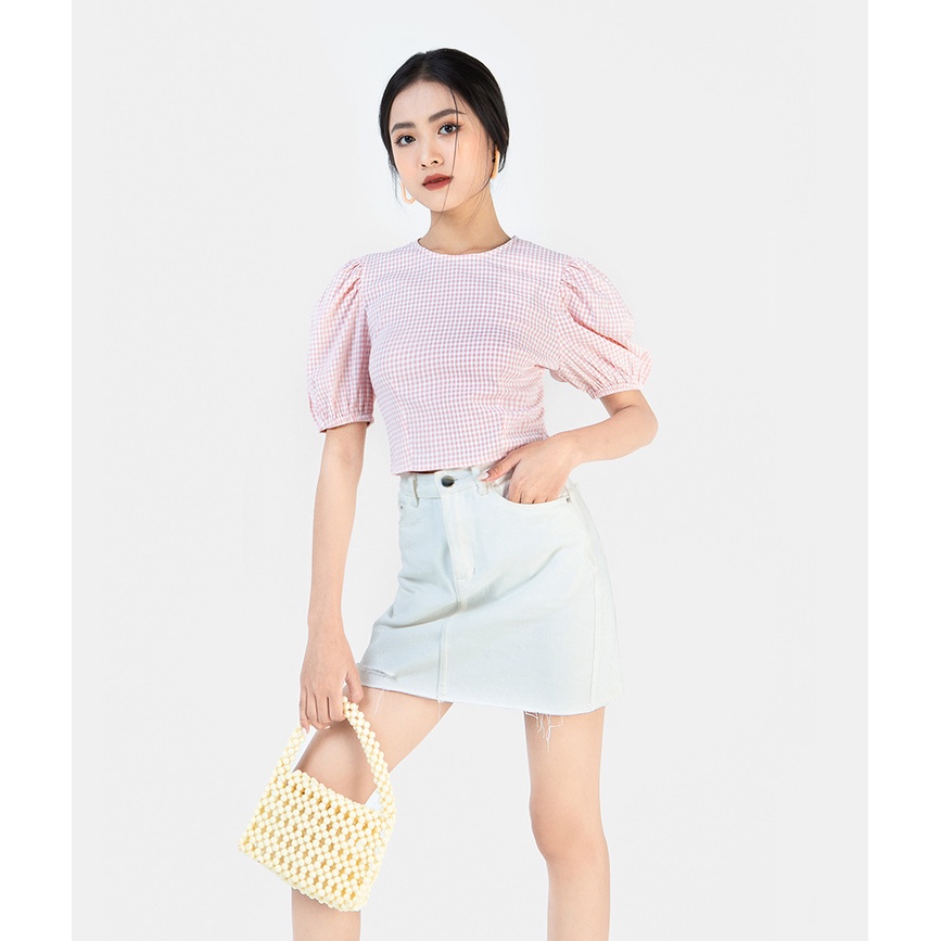 HNOSS - Áo Kiểu Ôm Tay Phồng - AKI013