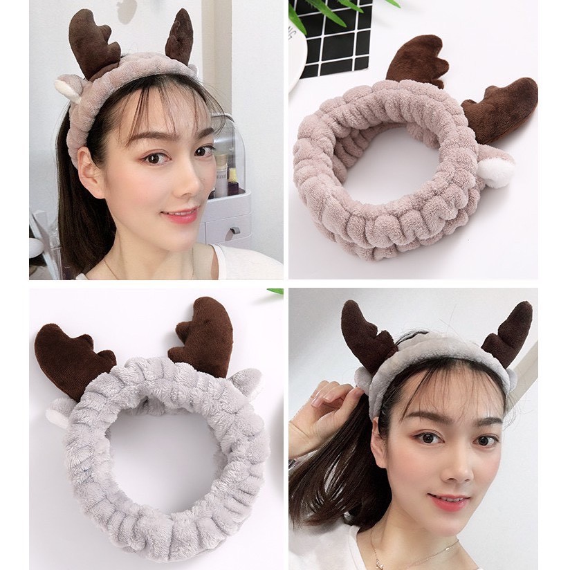 [BUÔN HÀNG SỈ] Băng Đô Tuần Lộc 3D Dễ Thương Siêu Cute