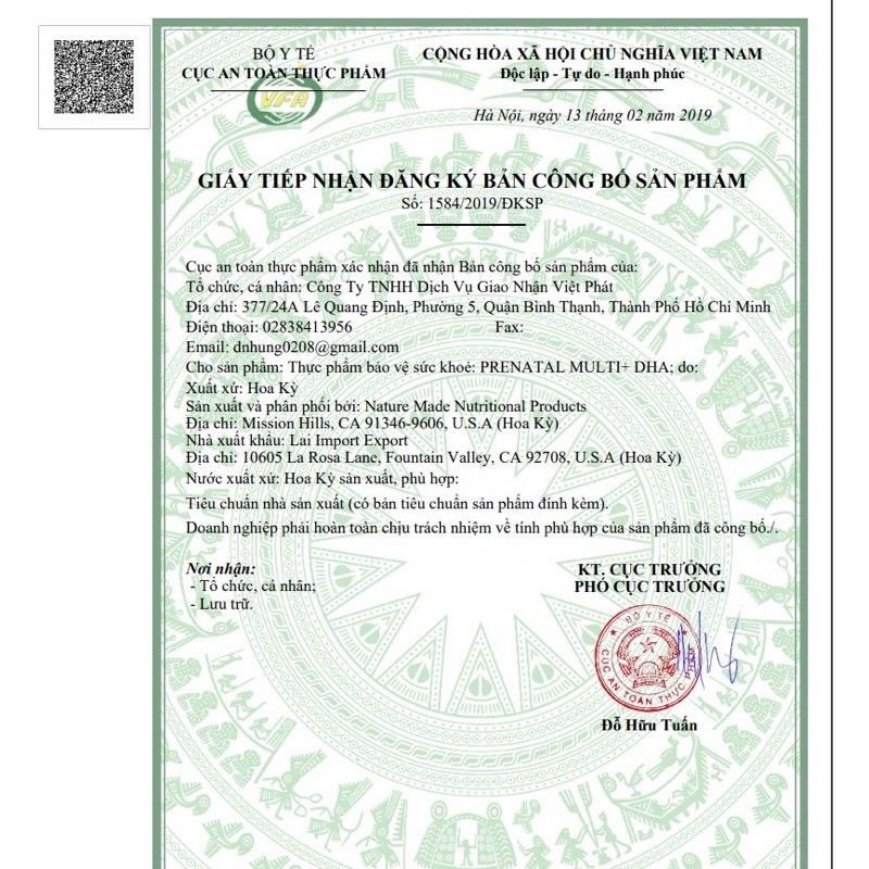 Vitamin cho bà bầu One a day Women’s Prenatal Muiltivitamin & DHA