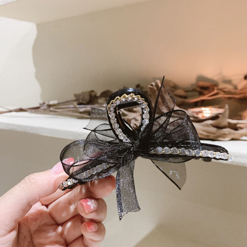 Kẹp Tóc Kim Loại Phối Ren Đính Đá Thời Trang