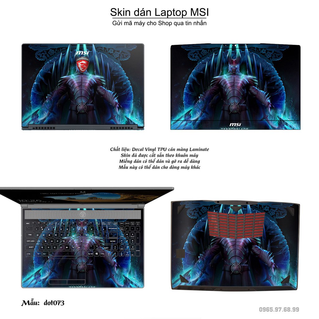 Skin dán Laptop MSI in hình Dota 2 nhiều mẫu 12 (inbox mã máy cho Shop)