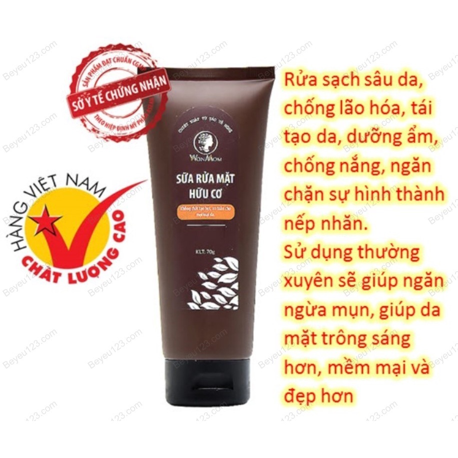 COMBO Chăm sóc chuyên sâu da mặt cho Mẹ Wonmom (1 Kem Nghệ Tươi + 1 Sữa Rửa Mặt + 1 Kem Dưỡng Da Mặt + 1 Serum Mụn)