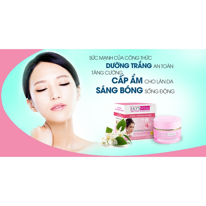 Kem dưỡng trắng da – Thảo dược Lily’s White hồng (Chống nắng – Dưỡng ẩm da)