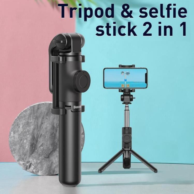 Gậy selfie bluetooth Baseus mini cho điện thoại di động iPhone 11 Xs Xr 8X8 Xiaomi Huawei Samsung