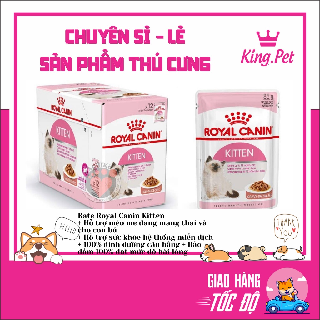 [Mã PET50K giảm Giảm 10% - Tối đa 50K đơn từ 250K] Pate Royal Canin Kitten cho mèo con 85g