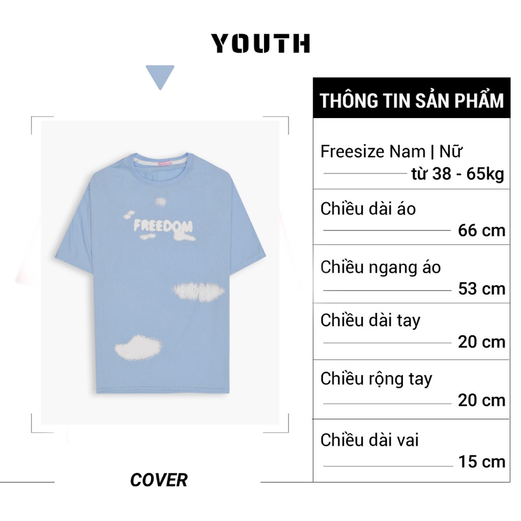 Áo thun nam nữ nelly unisex YOUTH form rộng cổ tròn tay lỡ vải Cotton xịn FreeSize(38-65Kg) -  Nhiều mẫu 2 - APP