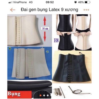 Gen đai nịt bụng LATEX định hình eo.