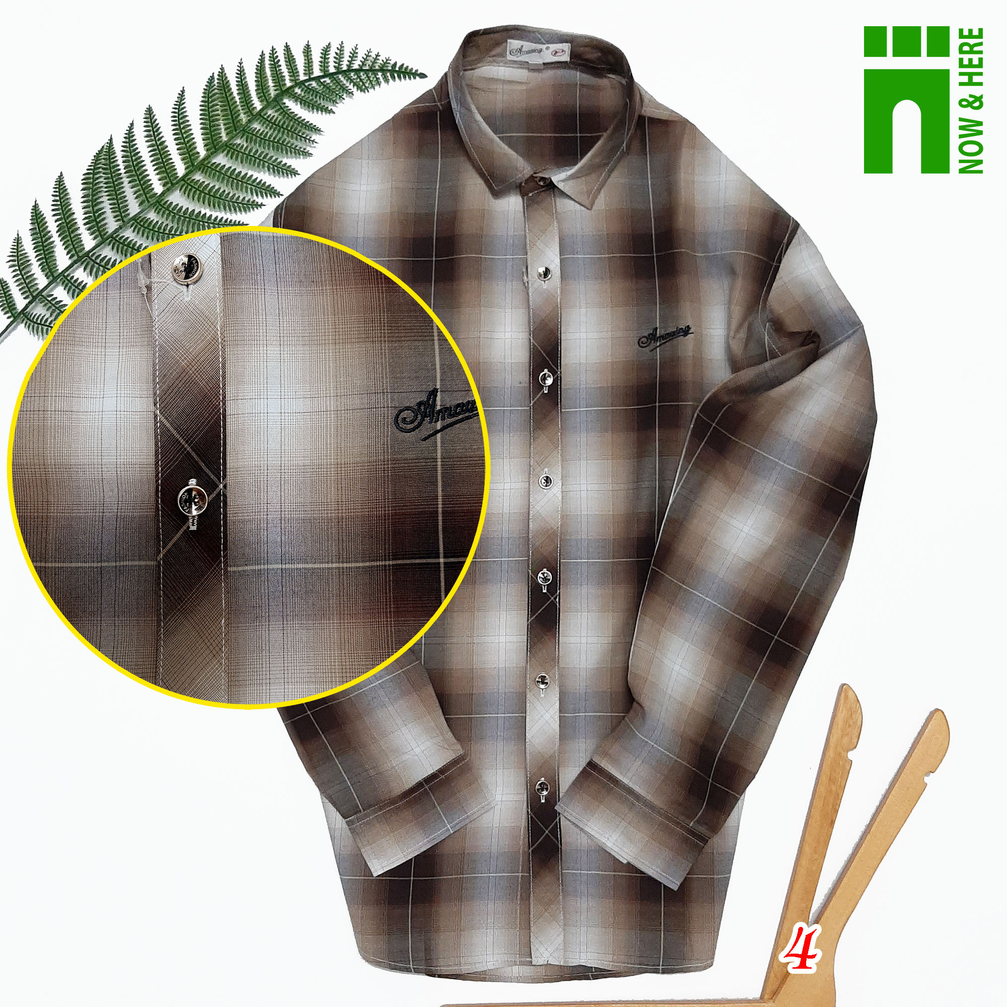 Áo sơ mi nam body CARO đăc sắc, Tay dài và tay ngắn, size đến 75kg - NH Shop | BigBuy360 - bigbuy360.vn