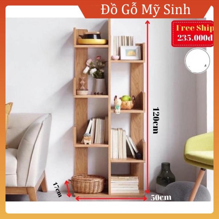 KỆ SÁCH XƯƠNG RỒNG KỆ HÌNH CÂY 8 NGĂN GỖ MDF TRANG TRÍ PHÒNG KHÁCH NGỦ GIA ĐÌNH, ĐỒ GỖ MỸ SINH CAO CẤP
