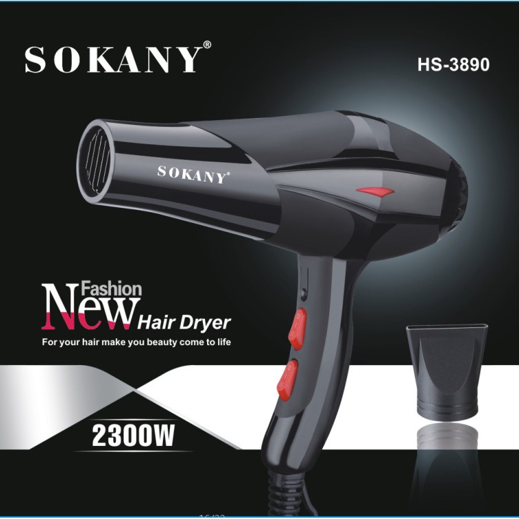 Máy sấy tóc SOKANY 2300W - 3 chế độ chuyên dụng trong salon [ TẶNG dụng cụ tạo kiểu ]