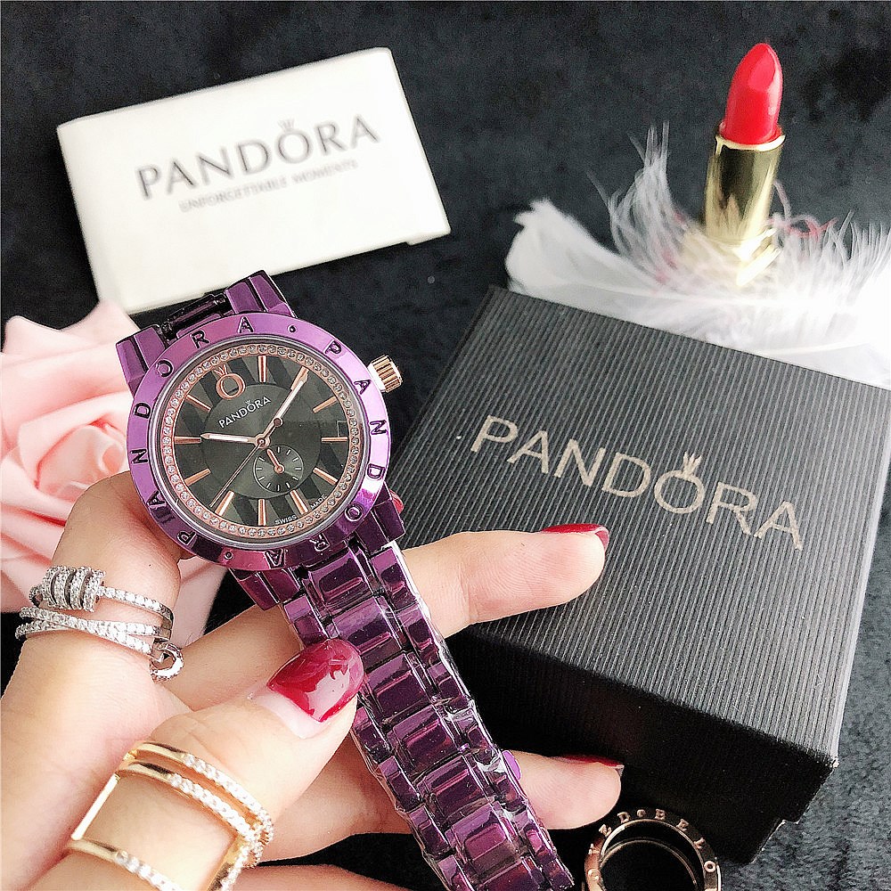 Pandora Đồng Hồ Đeo Tay Dây Thép Thời Trang Cho Nữ