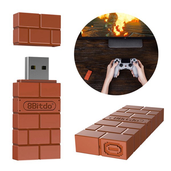 USB nhận tín hiệu chơi game 8Bitdo thiết kế hình cục gạch độc đáo