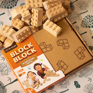 [XẢ KHO 99K] BLOCK BLOCK - Đồ Chơi Gỗ Lắp Ghép Sáng Tạo