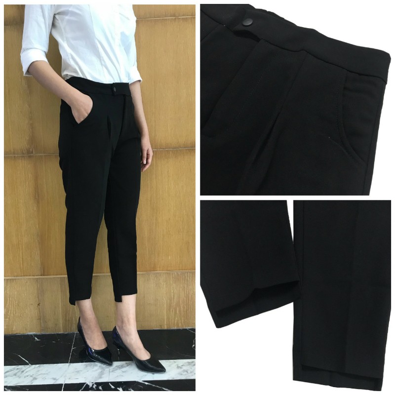 Quần Baggy nữ gấu lệch - Hàng [VNXK] chất vải tuyết mưa - Kiểu dáng quần tây công sở hiện đại | BigBuy360 - bigbuy360.vn