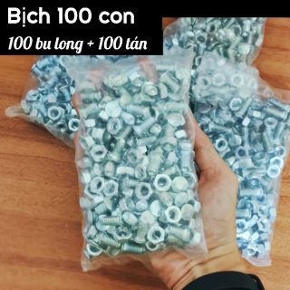 Bu Lông (bulong) - tán (ốc) Bắt Kệ V Lỗ [100 con]