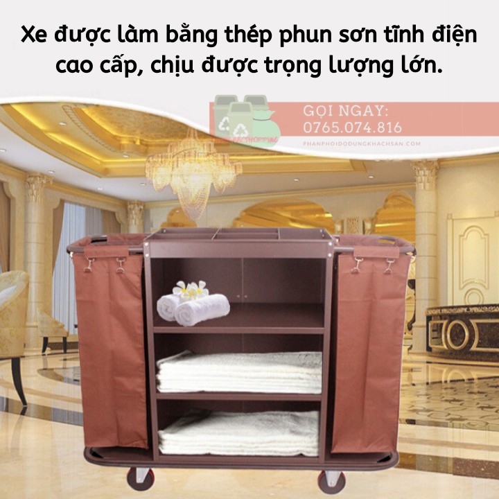 XE ĐẨY DỌN PHÒNG TÚI VẢI 2 BÊN G-003