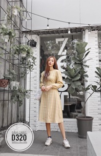Bigsize Đầm caro D320