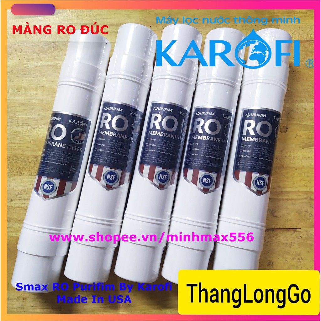 Combo 8 lõi lọc nước KAROFI MỚI [MANG RO KAROFI USA đúc] | Gồm: Bộ 123 - RO KAROFI USA đúc - T33 - MIN - FAR - NANO